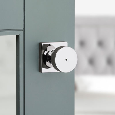 chrome privacy door knob