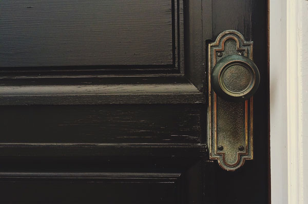 the pantry door is fully open and is not interfering with the lock